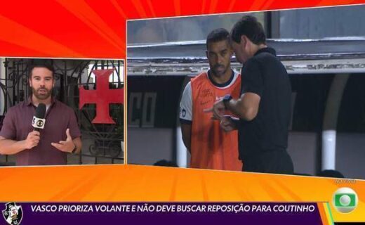 Vasco foca em reforço para volante e descarta substituto para Philippe Coutinho