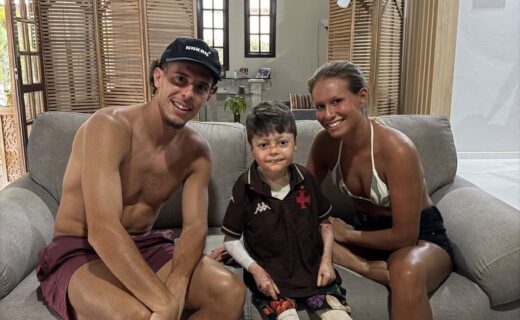 Nuno Moreira e Inês fazem visita a Gui no domingo de Carnaval