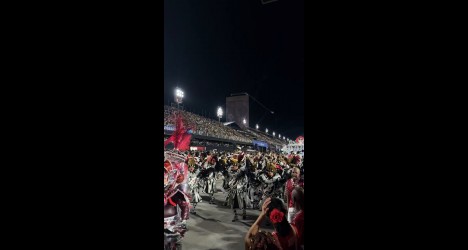 Ala vascaína marca presença em desfile da Unidos do Viradouro em homenagem a Mestre Ciça; confira vídeo