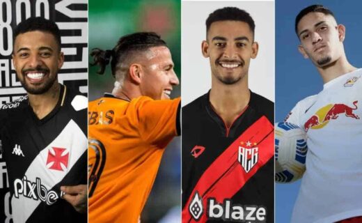 Paulinho, Sebastián Ferreira, Jefferson e Praxedes