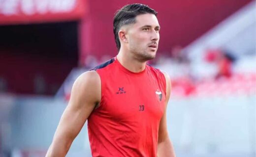 Facundo Garcés em treino pelo Colón-ARG