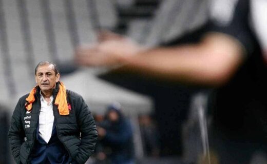 Ramón Díaz em jogo contra o Corinthians