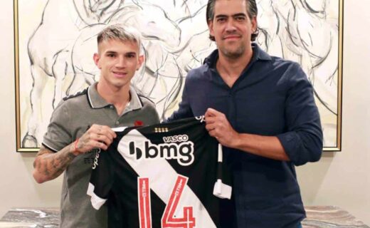 Luca Orellano e Bracks durante apresentação