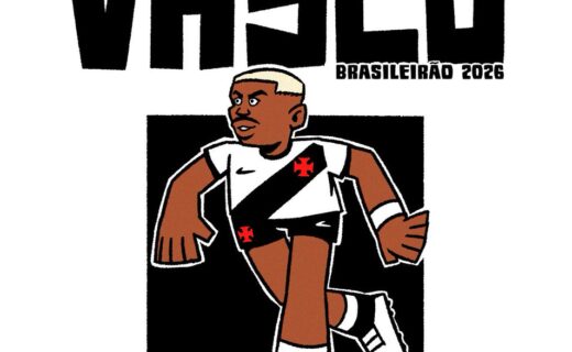 Charge retrata duelo entre Cruzeiro e Vasco