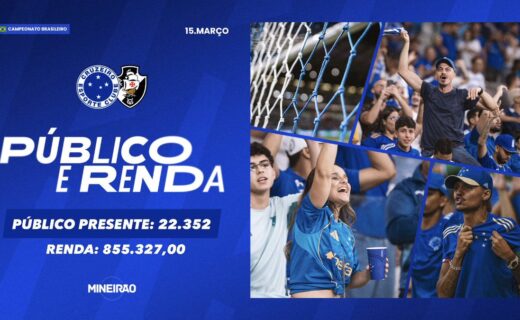 Público de 22.352 pessoas acompanha Cruzeiro x Vasco no Mineirão