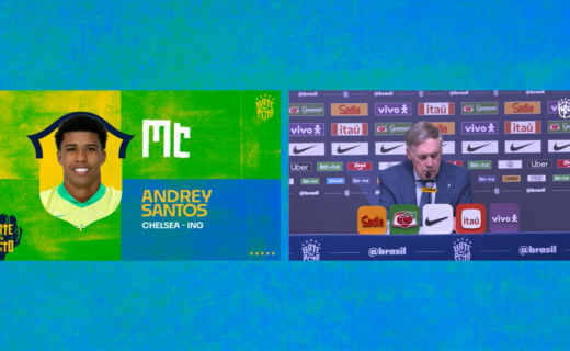 Andrey Santos e Rayan, formados no Vasco, são chamados por Ancelotti para amistosos da Seleção