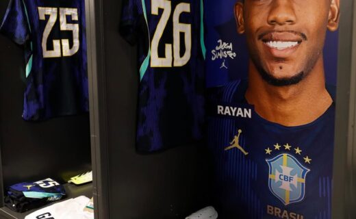 Imagem revela material de Rayan no vestiário da Seleção