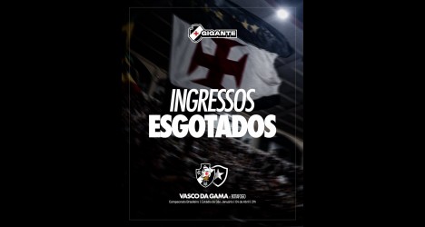 Bilhetes esgotados para o clássico Vasco x Botafogo
