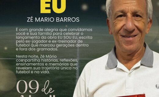 Zé Mário, ex-campeão carioca pelo Vasco, lança biografia no Barra Garden Shopping nesta quinta-feira às 18h