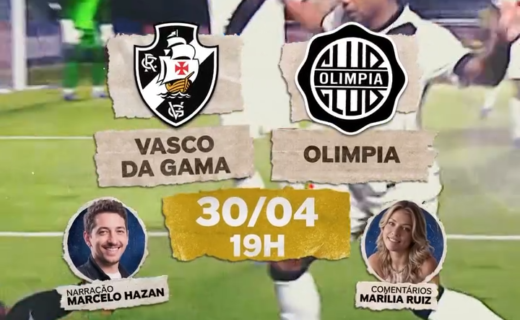 Transmissão de Vasco x Olimpia contará com grandes profissionais da mídia esportiva