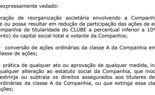 Novo estatuto sugere venda de até 90% da SAF e estabelece remuneração para presidente e VPs