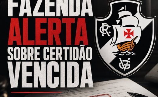 Vasco é alertado pela Fazenda Nacional por anexar certidão vencida na recuperação judicial