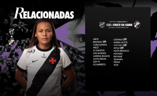 Feminino: Jogadoras do Vasco são convocadas para duelo contra o Ceará