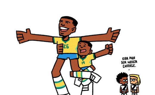 Gol do cria Rayan pela Seleção Brasileira é destaque na charge do Vascomics
