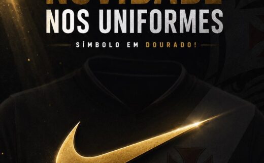 Terceira camisa do Vasco traz símbolo dourado da Nike