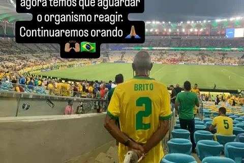 Brito permanece internado em estado grave, mas estável