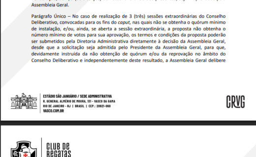 Vasco busca aval do Conselho Deliberativo para concretizar venda das ações da SAF