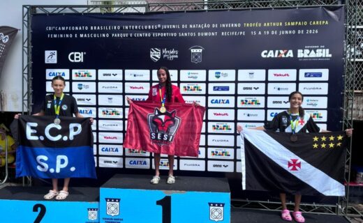 Milena Ferrari conquista bronze no Campeonato Brasileiro Juvenil de Inverno de Natação em Recife