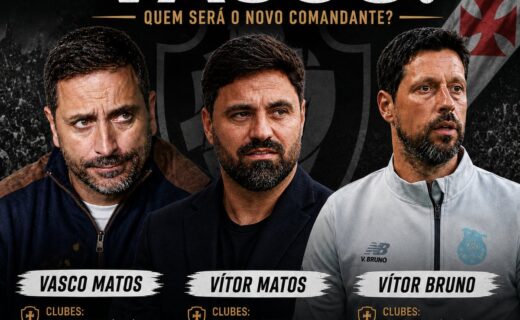 Vasco avalia Vitor Bruno, Vasco Matos e Vitor Matos como possíveis técnicos
