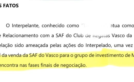 Venda da SAF do Vasco avança para ‘fases finais de negociação’, revela VP em processo contra usuário do X