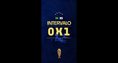 Brasil está atrás do Japão por 1 a 0 no intervalo em Houston