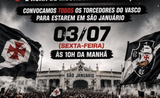 Protesto de torcedores está marcado para esta sexta-feira às 10h em frente a São Januário
