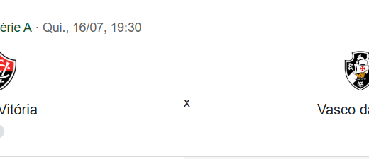 Vasco joga contra o Vitória no dia 16 de julho