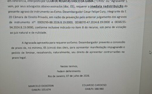 777 Carioca apresenta petição no agravo de instrumento