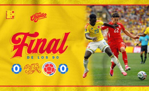 Colômbia e Suíça ficam no 0 a 0 e decidem vaga nas quartas de final na prorrogação