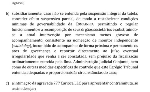 Vasco SAF solicita a suspensão da intervenção judicial em novo agravo de instrumento