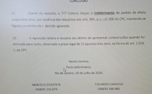 Conselho Administrativo da SAF recebe petição de agravo dos dirigentes afastados