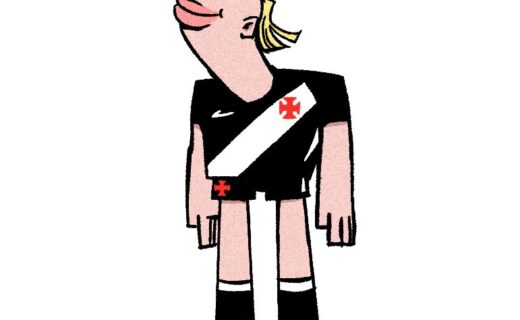 Haaland é retratado em charge do Vascomics vestindo a camisa do Vasco