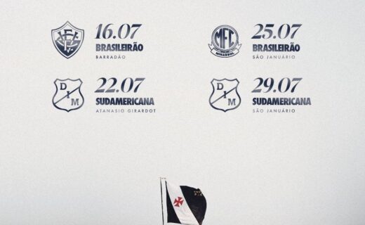 Vasco divulga calendário de partidas para julho