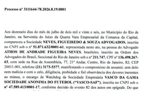 Athos Neves formaliza compromisso com o ‘watchdog’; confira o documento