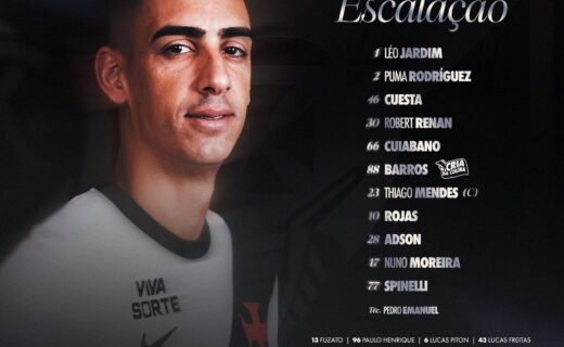 Vasco divulga escalação para duelo contra o Vitória