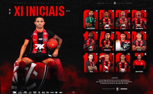 Vitória divulga escalação para duelo contra o Vasco