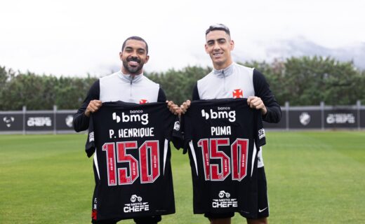 Vasco homenageia Paulo Henrique, Puma Rodríguez, Robert Renan e Andrés Gómez com camisas comemorativas pelos jogos disputados