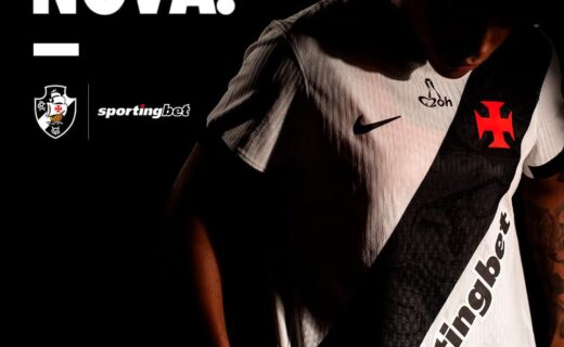Feminino: Fotos das jogadoras do Vasco exibindo a camisa com o logo da Sportingbet