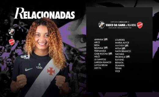Feminino: Jogadoras do Vasco são convocadas para duelo contra o Vila Nova