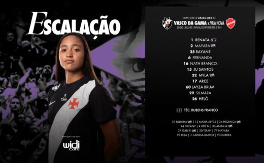 Feminino: Escalação do Vasco para duelo contra o Vila Nova é divulgada
