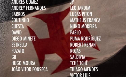 Vasco divulga lista de relacionados para os confrontos contra o Mirassol no turno e no returno