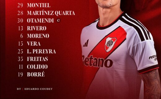 Facundo Colidio, alvo do Vasco, é titular do River Plate no duelo contra o Rosario Central
