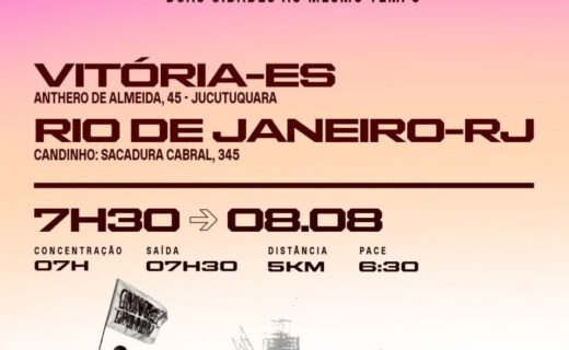 Corrida de Rua Candinho acontece neste sábado no Rio e em Vitória