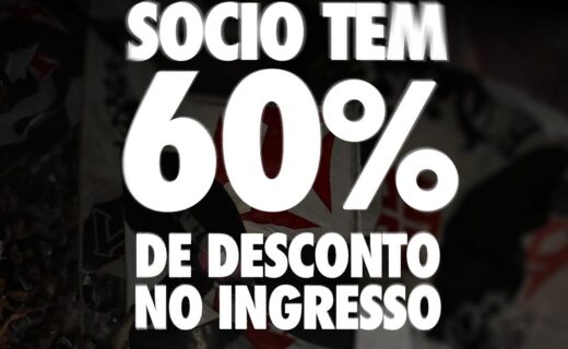 Vasco oferece 60% de desconto em ingressos para sócios no clássico desta quarta-feira