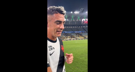 Puma Rodríguez agradece ao Vasco e à torcida em emocionante homenagem ao pai internado; assista ao vídeo