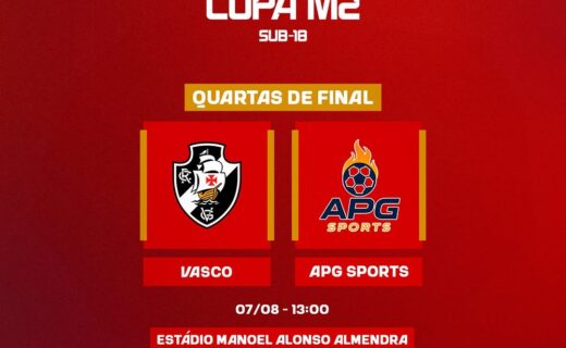 Copa M2: Vasco disputa quartas de final contra o APG Sports nesta sexta-feira às 13h