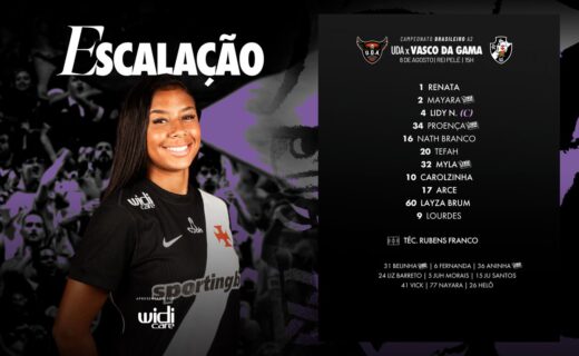 Feminino: Escalação do Vasco definida para duelo com o UDA