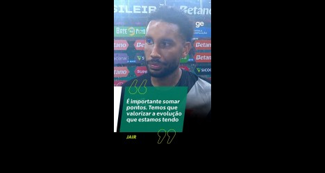 Jair destaca importância do empate como visitante; assista ao vídeo