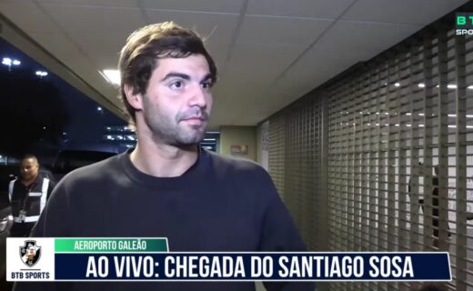 Santiago Sosa desembarca no Rio e é recebido com expectativa
