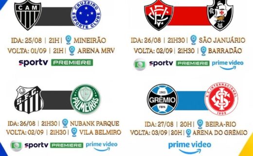 Vasco e Vitória se enfrentam com transmissão ao vivo pela Globo, sportv, Premiere e Amazon Prime Video